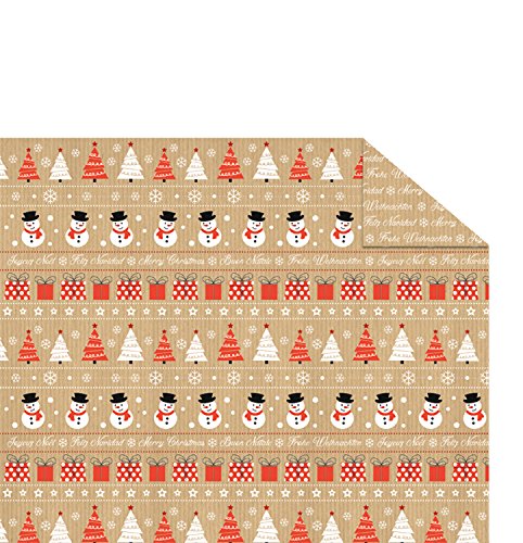 Ursus 11824603 - Fotokarton, Christmas Time, DIN A4, 300 g/qm, 10 Blatt, beidseitig bedruckt, Vorder- und Rückseite in verschiedenen Motiven, aus Frischzellulose, Motiv 3, ideal für kreatives Basteln von Ursus