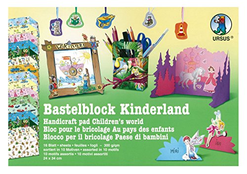 Ursus 12840099 - Fotokarton, Kinderland, ca. 24 x 24 cm, 300 g/qm, 16 Blatt in 10 Motiven, beidseitig bedruckt, Vorder- und Rückseite in verschiedenen Motiven, aus Frischzellulose Ursus 12840099 - Fotokarton, Kinderland, ca. 24 x 24 cm, 300 g/qm, 16 Blatt in 10 Motiven, beidseitig bedruckt, Vorder- und Rückseite in verschiedenen Motiven, aus Frischzellulose von Ursus