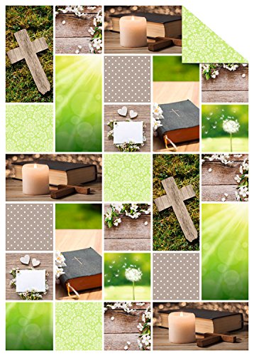 Ursus 13134601 - Fotokarton, Hope, DIN A4, 300 g/qm, 10 Blatt, beidseitig bedruckt, Vorder- und Rückseite in verschiedenen Motiven, aus Frischzellulose, Motiv 1, ideal für kreatives Basteln Ursus 13134601 - Fotokarton, Hope, DIN A4, 300 g/qm, 10 Blatt, beidseitig bedruckt, Vorder- und Rückseite in verschiedenen Motiven, aus Frischzellulose, Motiv 1, ideal für kreatives Basteln von Ursus