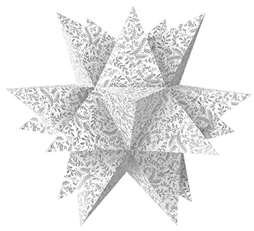 Ursus 15326800 - Faltblätter Aurelio Stern Nova, weiß / silber, 33 Blatt, aus Shimmer Papier 110 g/qm, ca. 10 x 10 cm, durchgefärbt, Vorderseite mit Veredelung, ideal als Weihnachtsdeko Ursus 15326800 - Faltblätter Aurelio Stern Nova, weiß / silber, 33 Blatt, aus Shimmer Papier 110 g/qm, ca. 10 x 10 cm, durchgefärbt, Vorderseite mit Veredelung, ideal als Weihnachtsdeko von Ursus