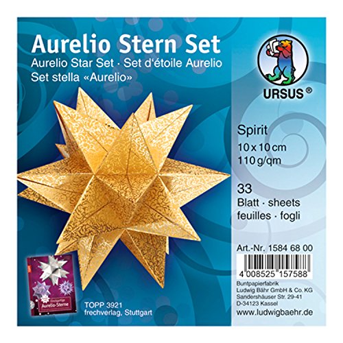 Ursus 15846800 Faltpapier, Motivpapier, Bastelpapier, Weihnachtsstern, Spirit, 10 x 10 cm Ursus 15846800 Faltpapier, Motivpapier, Bastelpapier, Weihnachtsstern, Spirit, 10 x 10 cm von Ursus