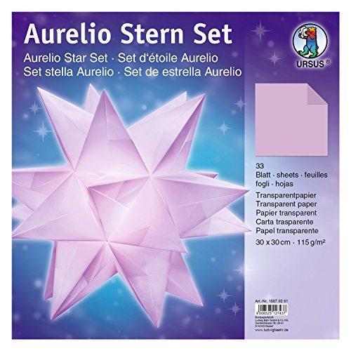 Ursus 15875061 - Faltblätter Aurelio Stern uni, lila, 33 Blatt, aus Transparentpapier 115 g/qm, ca. 30 x 30 cm, einseitig bedruckt, ideal als zeitlose, elegante Wohndekoration Ursus 15875061 - Faltblätter Aurelio Stern uni, lila, 33 Blatt, aus Transparentpapier 115 g/qm, ca. 30 x 30 cm, einseitig bedruckt, ideal als zeitlose, elegante Wohndekoration von Ursus