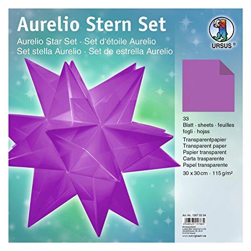 Ursus 15875064 - Faltblätter Aurelio Stern, Transparentpapier, 30 x 30 cm, aubergine Ursus 15875064 - Faltblätter Aurelio Stern, Transparentpapier, 30 x 30 cm, aubergine von Ursus