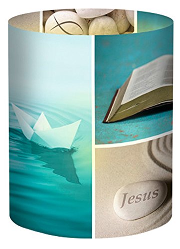Ursus 184000127 - Mini Tischlichter, Ambiente, Prayer Design, petrol, ca. 10 x 27 cm, Durchmesser ca. 8 cm, 115 g/qm, 5 Blatt, einseitig bedruckt, aus Transparentpapier, ideal als Tischdeko Ursus 184000127 - Mini Tischlichter, Ambiente, Prayer Design, petrol, ca. 10 x 27 cm, Durchmesser ca. 8 cm, 115 g/qm, 5 Blatt, einseitig bedruckt, aus Transparentpapier, ideal als Tischdeko von Ursus