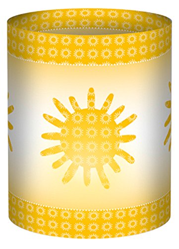 Ursus 18400050 - Mini-Tischlichter Ambiente, Joy, Sonne, 5 Blatt, aus Transparentpapier, ca. 10 x 27 cm, 115 g/qm, Durchmesser ca. 8 cm, einseitig bedruckt, ideal als Tischdeko von Ursus