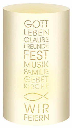 Ursus 18420024 - Silhouetten Tischlichter Filigrano, Text, creme, 5 Blatt, aus Transparentpapier, ca. 14 x 27 cm, 115 g/qm, Durchmesser ca. 8 cm, mit Laserschnitt, ideal als Tischdeko Ursus 18420024 - Silhouetten Tischlichter Filigrano, Text, creme, 5 Blatt, aus Transparentpapier, ca. 14 x 27 cm, 115 g/qm, Durchmesser ca. 8 cm, mit Laserschnitt, ideal als Tischdeko von Ursus