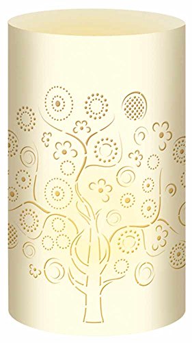 Ursus 18420026 - Silhouetten Tischlichter Filigrano, Baum, creme, 5 Blatt, aus Transparentpapier, ca. 14 x 27 cm, 115 g/qm, Durchmesser ca. 8 cm, mit Laserschnitt, ideal als Tischdeko Ursus 18420026 - Silhouetten Tischlichter Filigrano, Baum, creme, 5 Blatt, aus Transparentpapier, ca. 14 x 27 cm, 115 g/qm, Durchmesser ca. 8 cm, mit Laserschnitt, ideal als Tischdeko von Ursus