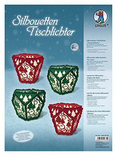 Ursus 18440002 - Silhouetten Tischlichter, Tannenbäume, diverse Stanzteile mit filigranem Laserschnitt, gelasert und genutet, inklusive Bastelanleitung, ideal als Tischdeko Ursus 18440002 - Silhouetten Tischlichter, Tannenbäume, diverse Stanzteile mit filigranem Laserschnitt, gelasert und genutet, inklusive Bastelanleitung, ideal als Tischdeko von Ursus