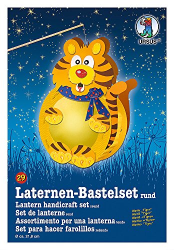 Ursus 18700029 - Laternen Bastelset, Tiger, ca. 21,8 x 21 x 10,3 cm, Durchmesser ca. 21,8 cm, inklusive Vorlagebogen mit Bastelanleitung, zum Selbstgestalten, ideal für den nächsten Laternenlauf Ursus 18700029 - Laternen Bastelset, Tiger, ca. 21,8 x 21 x 10,3 cm, Durchmesser ca. 21,8 cm, inklusive Vorlagebogen mit Bastelanleitung, zum Selbstgestalten, ideal für den nächsten Laternenlauf von Ursus