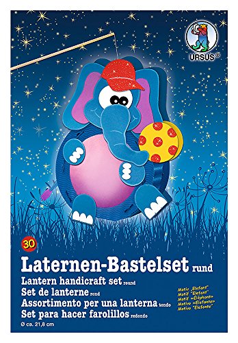 Ursus 18700030 - Laternen Bastelset, Elefant, ca. 21,8 x 21 x 10,3 cm, Durchmesser ca. 21,8 cm, inklusive Vorlagebogen mit Bastelanleitung, zum Selbstgestalten, ideal für den nächsten Laternenlauf Ursus 18700030 - Laternen Bastelset, Elefant, ca. 21,8 x 21 x 10,3 cm, Durchmesser ca. 21,8 cm, inklusive Vorlagebogen mit Bastelanleitung, zum Selbstgestalten, ideal für den nächsten Laternenlauf von Ursus