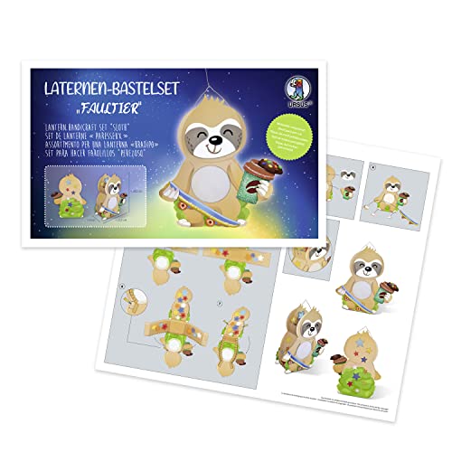 Ursus 187400003F - Laternen-Bastelset Faultier, Komplett-Set zum Selber-Basteln einer Laterne, inkl. Anleitung, ideal für Festumzüge oder als herbstliche Dekoration, Mittel Ursus 187400003F - Laternen-Bastelset Faultier, Komplett-Set zum Selber-Basteln einer Laterne, inkl. Anleitung, ideal für Festumzüge oder als herbstliche Dekoration, Mittel von Ursus