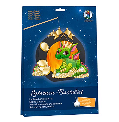 Ursus 18760002F Laternen Bastelset Drache, Laternen Stanzteil, Bastelkarton 220 g/m², Transparentpapier 115 g/m², 2 Stanzbögen, Laternentragebügel, Laternen Holzstab, Zubehör Ursus 18760002F Laternen Bastelset Drache, Laternen Stanzteil, Bastelkarton 220 g/m², Transparentpapier 115 g/m², 2 Stanzbögen, Laternentragebügel, Laternen Holzstab, Zubehör von Ursus