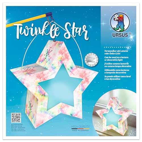 Ursus 18770008 - Twinkle Star Regenbogen Batik, Komplett-Set zum Basteln eines Sterns, der als Laterne oder Deko-Licht genutzt werden kann, inkl. Anleitung, ideal für Festumzüge Ursus 18770008 - Twinkle Star Regenbogen Batik, Komplett-Set zum Basteln eines Sterns, der als Laterne oder Deko-Licht genutzt werden kann, inkl. Anleitung, ideal für Festumzüge von Ursus
