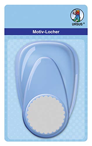 Ursus 19450081 - Motivlocher mit Hebel maxi, Kreis Bogenlinie, blau, ausgestanztes Motiv ca. 50,8 mm, aus Kunststoff mit Metallstanze, geeignet für Grammaturen von 160 220 g /qm Ursus 19450081 - Motivlocher mit Hebel maxi, Kreis Bogenlinie, blau, ausgestanztes Motiv ca. 50,8 mm, aus Kunststoff mit Metallstanze, geeignet für Grammaturen von 160 220 g /qm von Ursus