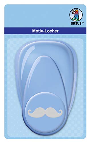 Ursus 19450087 - Motivlocher mit Hebel maxi, Schnurrbart, blau, ausgestanztes Motiv ca. 50,8 mm, aus Kunststoff mit Metallstanze, geeignet für Grammaturen von 160 220 g /qm Ursus 19450087 - Motivlocher mit Hebel maxi, Schnurrbart, blau, ausgestanztes Motiv ca. 50,8 mm, aus Kunststoff mit Metallstanze, geeignet für Grammaturen von 160 220 g /qm von Ursus