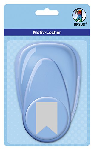Ursus 19450091 - Motivlocher mit Hebel maxi, Banner, blau, ausgestanztes Motiv ca. 50,8 mm, aus Kunststoff mit Metallstanze, geeignet für Grammaturen von 160 220 g /qm Ursus 19450091 - Motivlocher mit Hebel maxi, Banner, blau, ausgestanztes Motiv ca. 50,8 mm, aus Kunststoff mit Metallstanze, geeignet für Grammaturen von 160 220 g /qm von Ursus