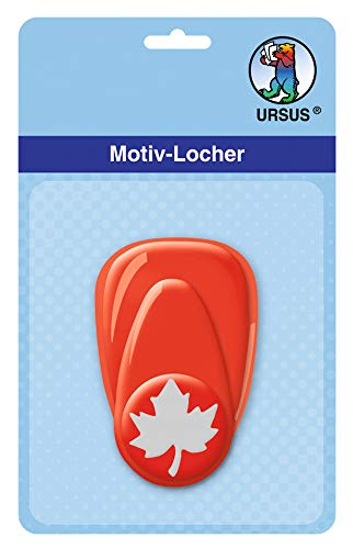 Ursus 19470014 - Motivlocher mit Hebel klein, Ahornblatt, rot, ausgestanztes Motiv ca. 16 mm, aus Kunststoff mit Metallstanze, geeignet für Grammaturen von 160 220 g /qm Ursus 19470014 - Motivlocher mit Hebel klein, Ahornblatt, rot, ausgestanztes Motiv ca. 16 mm, aus Kunststoff mit Metallstanze, geeignet für Grammaturen von 160 220 g /qm von Ursus
