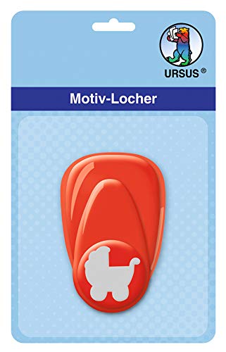 Ursus 19470065 - Motivlocher mit Hebel klein, Kinderwagen, rot, ausgestanztes Motiv ca. 16 mm, aus Kunststoff mit Metallstanze, geeignet für Grammaturen von 160 220 g /qm Ursus 19470065 - Motivlocher mit Hebel klein, Kinderwagen, rot, ausgestanztes Motiv ca. 16 mm, aus Kunststoff mit Metallstanze, geeignet für Grammaturen von 160 220 g /qm von Ursus