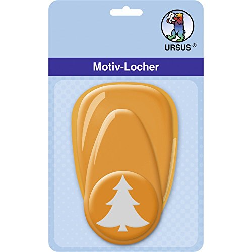 Ursus 19480025 - Motivlocher mit Hebel mittel, Tannenbaum, orange, ausgestanztes Motiv ca. 25,4 mm, aus Kunststoff mit Metallstanze, geeignet für Grammaturen von 160 220 g /qm Ursus 19480025 - Motivlocher mit Hebel mittel, Tannenbaum, orange, ausgestanztes Motiv ca. 25,4 mm, aus Kunststoff mit Metallstanze, geeignet für Grammaturen von 160 220 g /qm von Ursus