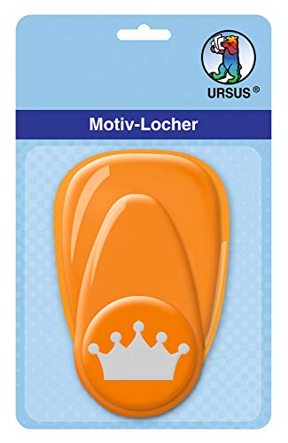 Ursus 19480053 - Motivlocher mit Hebel mittel, Krone, orange, ausgestanztes Motiv ca. 25,4 mm, aus Kunststoff mit Metallstanze, geeignet für Grammaturen von 160 220 g /qm Ursus 19480053 - Motivlocher mit Hebel mittel, Krone, orange, ausgestanztes Motiv ca. 25,4 mm, aus Kunststoff mit Metallstanze, geeignet für Grammaturen von 160 220 g /qm von Ursus