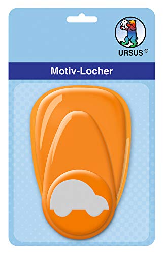 Ursus 19480066 - Motivlocher mit Hebel mittel, Spielzeugauto, orange, ausgestanztes Motiv ca. 25,4 mm, aus Kunststoff mit Metallstanze, geeignet für Grammaturen von 160 220 g /qm Ursus 19480066 - Motivlocher mit Hebel mittel, Spielzeugauto, orange, ausgestanztes Motiv ca. 25,4 mm, aus Kunststoff mit Metallstanze, geeignet für Grammaturen von 160 220 g /qm von Ursus