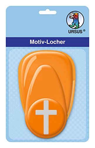 Ursus 19480069 - Motivlocher mit Hebel mittel, Kreuz 2, orange, ausgestanztes Motiv ca. 25,4 mm, aus Kunststoff mit Metallstanze, geeignet für Grammaturen von 160 220 g /qm Ursus 19480069 - Motivlocher mit Hebel mittel, Kreuz 2, orange, ausgestanztes Motiv ca. 25,4 mm, aus Kunststoff mit Metallstanze, geeignet für Grammaturen von 160 220 g /qm von Ursus