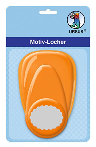 Ursus 19480082 - Motivlocher mit Hebel mittel, Oval Bogenlinie, orange, ausgestanztes Motiv ca. 25,4 mm, aus Kunststoff mit Metallstanze, geeignet für Grammaturen von 160 220 g /qm Ursus 19480082 - Motivlocher mit Hebel mittel, Oval Bogenlinie, orange, ausgestanztes Motiv ca. 25,4 mm, aus Kunststoff mit Metallstanze, geeignet für Grammaturen von 160 220 g /qm von Ursus