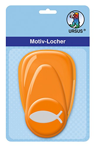 Ursus 19480086 - Motivlocher mit Hebel mittel, Fisch, orange, ausgestanztes Motiv ca. 25,4 mm, aus Kunststoff mit Metallstanze, geeignet für Grammaturen von 160 220 g /qm Ursus 19480086 - Motivlocher mit Hebel mittel, Fisch, orange, ausgestanztes Motiv ca. 25,4 mm, aus Kunststoff mit Metallstanze, geeignet für Grammaturen von 160 220 g /qm von Ursus
