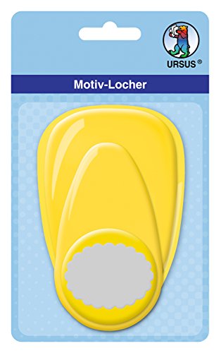 Ursus 19490082 - Motivlocher mit Hebel groß, Oval Bogenlinie, gelb, ausgestanztes Motiv ca. 38,1 mm, aus Kunststoff mit Metallstanze, geeignet für Grammaturen von 160 220 g /qm Ursus 19490082 - Motivlocher mit Hebel groß, Oval Bogenlinie, gelb, ausgestanztes Motiv ca. 38,1 mm, aus Kunststoff mit Metallstanze, geeignet für Grammaturen von 160 220 g /qm von Ursus