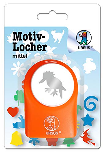 Ursus 19520047 - Motivlocher mittel, Kookaburra, aus orangenem Kunststoff mit Metallstanze, Durchmesser ca. 25,4 mm, für Papierqualitäten von 160-220 g/qm, mit Druckknopffunktion Ursus 19520047 - Motivlocher mittel, Kookaburra, aus orangenem Kunststoff mit Metallstanze, Durchmesser ca. 25,4 mm, für Papierqualitäten von 160-220 g/qm, mit Druckknopffunktion von Ursus
