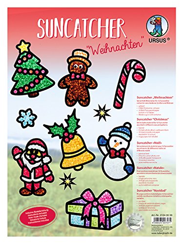 Ursus 21240099 - Suncatcher, Weihnachten, 300 g/qm, 12 Suncatcher, in verschiedenen Größen und Motiven, inklusive Bastelanleitung, ideal als farbenfrohe Fensterdekoration Ursus 21240099 - Suncatcher, Weihnachten, 300 g/qm, 12 Suncatcher, in verschiedenen Größen und Motiven, inklusive Bastelanleitung, ideal als farbenfrohe Fensterdekoration von Ursus