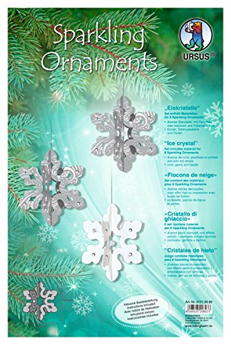 Ursus 21710099 - Bastelset Sparkling Ornaments Eiskristalle, weiß/silber, Set mit Material für 8 Ornamente, inklusive Bastelanleitung, ideal als winterliche Wand -, Fenster -, und Raumdekoration Ursus 21710099 - Bastelset Sparkling Ornaments Eiskristalle, weiß/silber, Set mit Material für 8 Ornamente, inklusive Bastelanleitung, ideal als winterliche Wand -, Fenster -, und Raumdekoration von Ursus