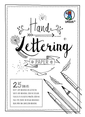 Ursus 24929201 - Handlettering Paper, weiß, DIN A5, 200 g/qm, 25 Blatt Tonkarton, ideale Grundlage zum individuellen Gestalten von Buchstaben Ursus 24929201 - Handlettering Paper, weiß, DIN A5, 200 g/qm, 25 Blatt Tonkarton, ideale Grundlage zum individuellen Gestalten von Buchstaben von Ursus