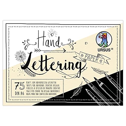 Ursus 24946499 - Handlettering Paper, Colour Mix, DIN A6, 200 + 210 g/qm, 75 Blatt Tonkarton in Weiß, Creme und Schwarz, ideale Grundlage zum individuellen Gestalten von Buchstaben, bunt Ursus 24946499 - Handlettering Paper, Colour Mix, DIN A6, 200 + 210 g/qm, 75 Blatt Tonkarton in Weiß, Creme und Schwarz, ideale Grundlage zum individuellen Gestalten von Buchstaben, bunt von Ursus