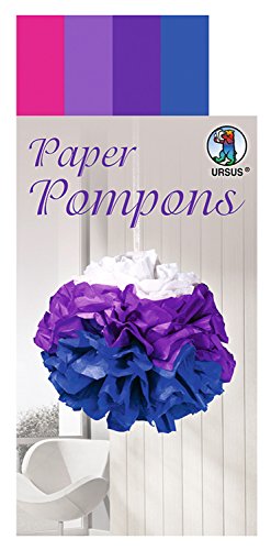 Ursus 27000003 Paper Pompons Set 3, aus Seidenpapier 20 g/qm, ca. 50 x 70 cm, 10 Bogen in 5 verschiedenen Farben, inklusive Bastelanleitung, ideale Dekoration für jede Party Ursus 27000003 Paper Pompons Set 3, aus Seidenpapier 20 g/qm, ca. 50 x 70 cm, 10 Bogen in 5 verschiedenen Farben, inklusive Bastelanleitung, ideale Dekoration für jede Party von Ursus