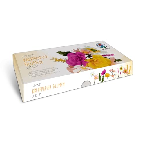 Ursus 27030001F - DIY Set Blumen Gelb aus Krepppapier, zum Basteln von einem Blumenstrauß z.B. Rose, Lavendel, Eukalyptus und Mohn, inkl. Erklärvideos Ursus 27030001F - DIY Set Blumen Gelb aus Krepppapier, zum Basteln von einem Blumenstrauß z.B. Rose, Lavendel, Eukalyptus und Mohn, inkl. Erklärvideos von Ursus