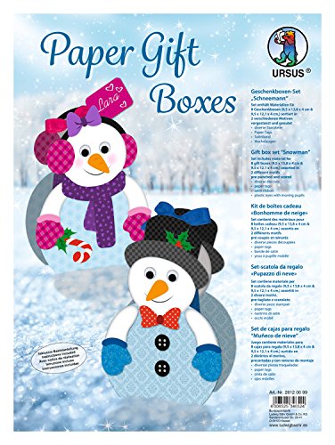 Ursus 28120099 - Geschenkboxen Set Schneemann, 8 Geschenkboxen in 2 verschiedene Motiven und Größen, vorgestanzt und genutet, inklusive Bastelanleitung, ideal für kleine Überraschungen Ursus 28120099 - Geschenkboxen Set Schneemann, 8 Geschenkboxen in 2 verschiedene Motiven und Größen, vorgestanzt und genutet, inklusive Bastelanleitung, ideal für kleine Überraschungen von Ursus
