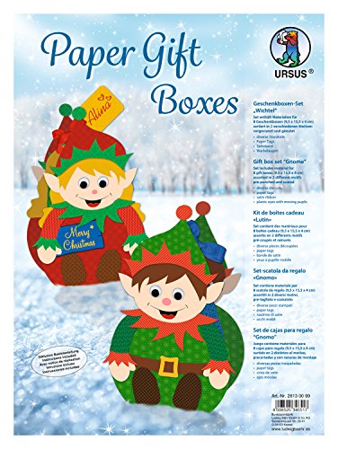 Ursus 28130099 - Geschenkboxen Set Wichtel, 8 Geschenkboxen in 2 verschiedene Motiven, ca. 9,5 x 15,5 x 4 cm, vorgestanzt und genutet, inklusive Bastelanleitung, ideal für kleine Überraschungen Ursus 28130099 - Geschenkboxen Set Wichtel, 8 Geschenkboxen in 2 verschiedene Motiven, ca. 9,5 x 15,5 x 4 cm, vorgestanzt und genutet, inklusive Bastelanleitung, ideal für kleine Überraschungen von Ursus