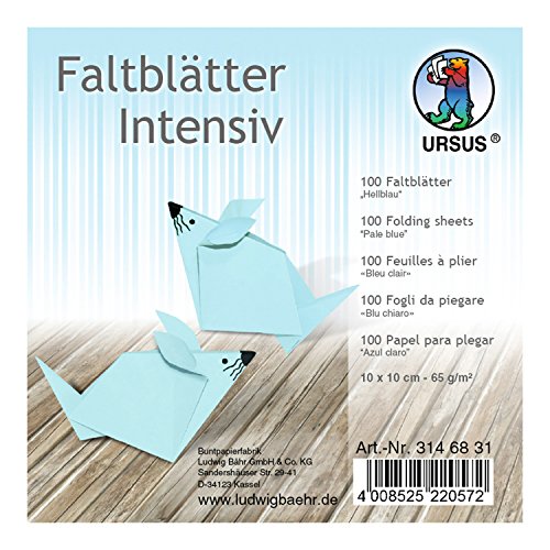 Ursus 3146831 - Faltblätter, 10 x 10 cm, 100 Blatt, hellblau Ursus 3146831 - Faltblätter, 10 x 10 cm, 100 Blatt, hellblau von Ursus
