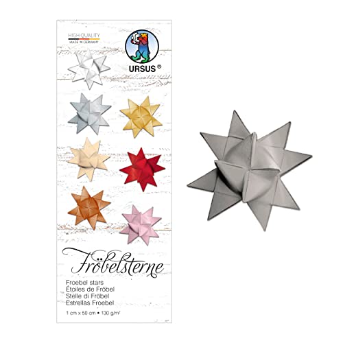 Ursus 3200081 - Papierstreifen für Fröbelsterne 1,0 x 50 cm, Mittelgrau, aus Tonzeichenpapier, 100 Streifen für circa 25 Sterne, Bastelklassiker zu Weihnachten Ursus 3200081 - Papierstreifen für Fröbelsterne 1,0 x 50 cm, Mittelgrau, aus Tonzeichenpapier, 100 Streifen für circa 25 Sterne, Bastelklassiker zu Weihnachten von Ursus