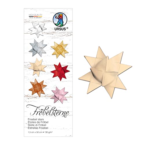 Ursus 3210010 - Papierstreifen für Fröbelsterne, chamois, aus Tonzeichenpapier 130 g/qm, ca. 1,5 x 50 cm, 80 Streifen für ca. 20 Sterne, Bastelklassiker zur Weihnachtszeit Ursus 3210010 - Papierstreifen für Fröbelsterne, chamois, aus Tonzeichenpapier 130 g/qm, ca. 1,5 x 50 cm, 80 Streifen für ca. 20 Sterne, Bastelklassiker zur Weihnachtszeit von Ursus