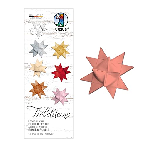 Ursus 3210042 - Papierstreifen für Fröbelsterne, koralle, aus Tonzeichenpapier 130 g/qm, ca. 1,5 x 50 cm, 80 Streifen für ca. 20 Sterne, Bastelklassiker zur Weihnachtszeit Ursus 3210042 - Papierstreifen für Fröbelsterne, koralle, aus Tonzeichenpapier 130 g/qm, ca. 1,5 x 50 cm, 80 Streifen für ca. 20 Sterne, Bastelklassiker zur Weihnachtszeit von Ursus