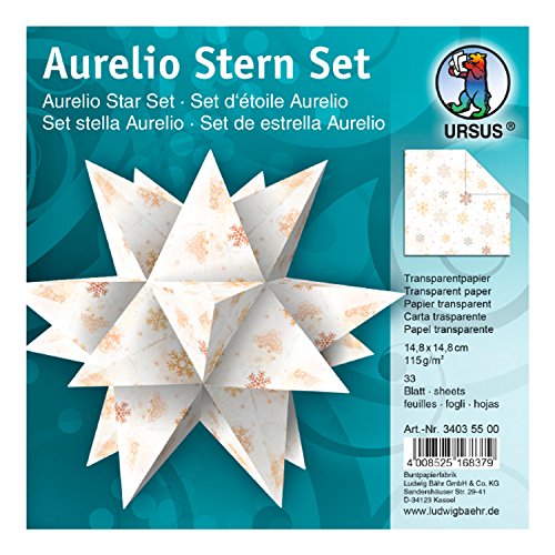 Ursus 34035500 - Faltblätter Aurelio Stern Classic Christmas, Transparentpapier, 14,8 x 14,8 cm, weiß Ursus 34035500 - Faltblätter Aurelio Stern Classic Christmas, Transparentpapier, 14,8 x 14,8 cm, weiß von Ursus