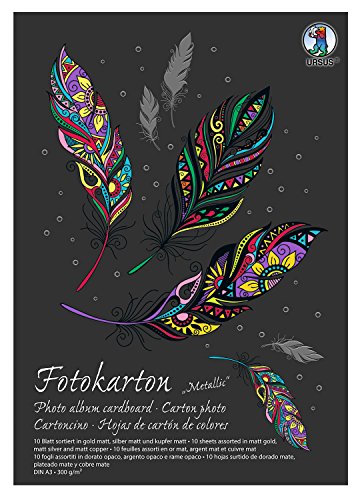 Ursus 3814098SE - Fotokarton DIN A3, 300 g, 10 Blatt, 3 fach sortiert, kupfer/gold/silber matt Ursus 3814098SE - Fotokarton DIN A3, 300 g, 10 Blatt, 3 fach sortiert, kupfer/gold/silber matt von Ursus