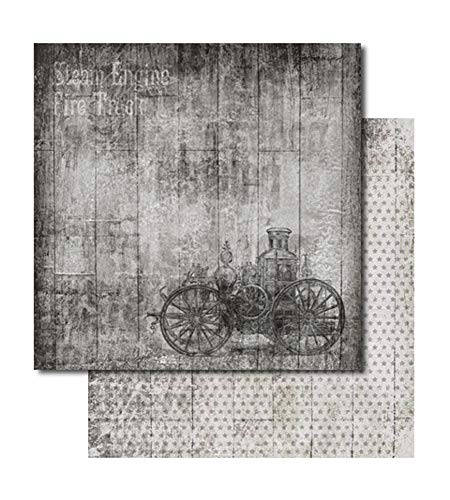 Ursus 40970011 - Scrapbook paper Vintage, Motiv 11, 25 Blatt, ca. 30,5 x 30,5 cm, 190 g/qm, beidseitig bedruckt, Vorder- und Rückseite mit verschiedenen Motiven, säure und ligninfrei von Ursus