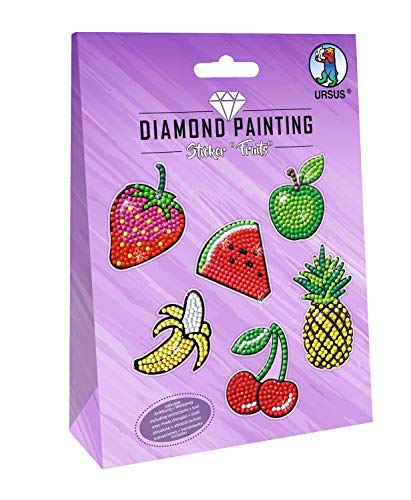 Ursus 43500004 - Diamond Painting Fruits, Stickern mit funkelnden Diamanten, Set mit 2 Stickerbögen in verschiedenen Designs, Diamantensteine, Picker, Wachs und Schale, inklusive Anleitung Ursus 43500004 - Diamond Painting Fruits, Stickern mit funkelnden Diamanten, Set mit 2 Stickerbögen in verschiedenen Designs, Diamantensteine, Picker, Wachs und Schale, inklusive Anleitung von Ursus