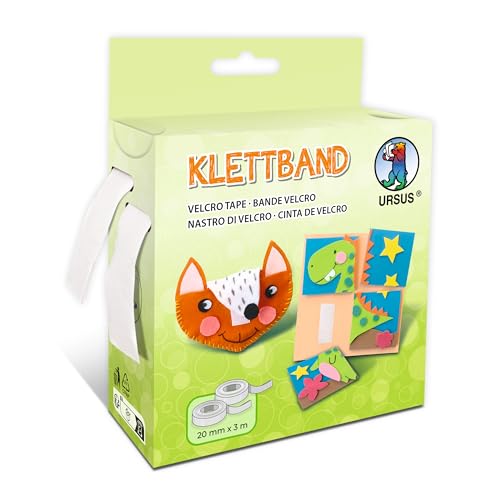 Ursus 44080000 - Klettband, selbstklebender Klettverschluss, Weiß, 20 mm breit, 3 m auf Rolle Ursus 44080000 - Klettband, selbstklebender Klettverschluss, Weiß, 20 mm breit, 3 m auf Rolle von Ursus