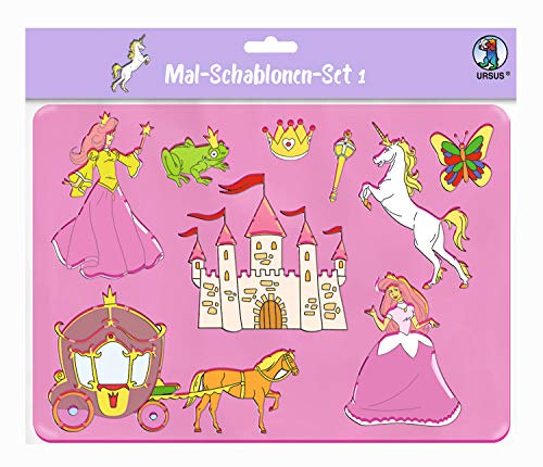 Ursus 44100001 - Mal Schablonen Set 1, bunt, für Kinder, 6 transparente Schablonen ca. 26,8 x 18,9 x 0,2 cm, mit unterschiedlichen Motiven, aus Kunststoff, 6 farbige Motivvorlagen Ursus 44100001 - Mal Schablonen Set 1, bunt, für Kinder, 6 transparente Schablonen ca. 26,8 x 18,9 x 0,2 cm, mit unterschiedlichen Motiven, aus Kunststoff, 6 farbige Motivvorlagen von Ursus