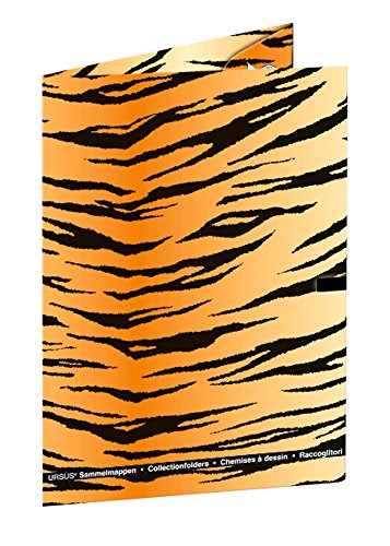 Ursus 4924001 - Sammelmappe mit Gummizug, Tierfell Tiger, schwarz / orange, DIN A3, aus Duplexkarton, ideal zum Aufbewahrung und Transportieren von Zeichnungen, Bildern und Unterlagen Ursus 4924001 - Sammelmappe mit Gummizug, Tierfell Tiger, schwarz / orange, DIN A3, aus Duplexkarton, ideal zum Aufbewahrung und Transportieren von Zeichnungen, Bildern und Unterlagen von Ursus