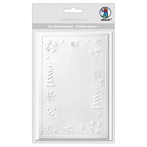 Ursus 55750003 - Grußkartenset Celebration Maritim, 5 Karten mit Kuverts, weiß, ca. 12,5 x 18 cm, zur individuellen Kartengestaltung Ursus 55750003 - Grußkartenset Celebration Maritim, 5 Karten mit Kuverts, weiß, ca. 12,5 x 18 cm, zur individuellen Kartengestaltung von Ursus